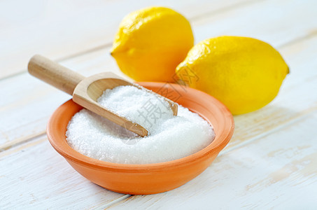 柠檬酸营养化学美食添加剂粉末勺子味道水果羧基化妆品图片