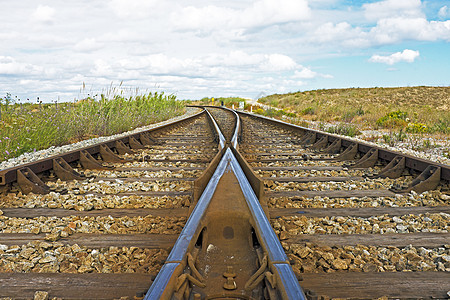 葡萄牙农村的铁路路线 铁路轨道 从葡萄牙图片