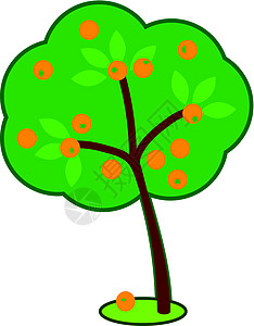可爱橙树图片