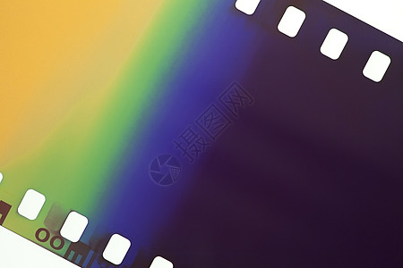 颜色胶片的特写相机照片模拟噪音绿色电影摄影黄色图片