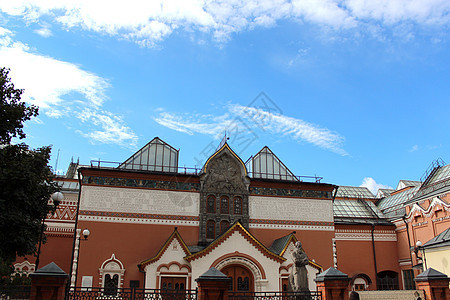 俄罗斯莫斯科特雷特亚科夫画廊玻璃联盟城市入口雕像旅行纪念碑红色宗教艺术图片