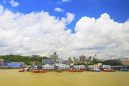 澳门市风景旅行商业旅游奢华反射中心遗产建筑游客吸引力图片