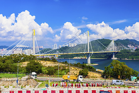 香港沿高速公路的桥图片