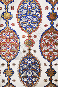 土耳其蓝色清真寺花的历史的高清图片