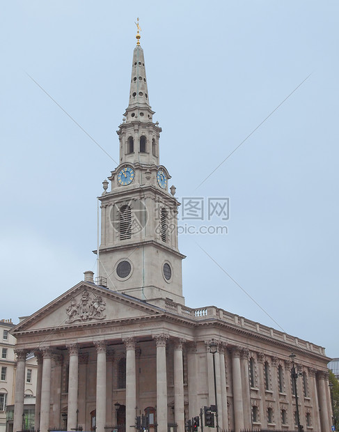 伦敦圣马丁教堂教会王国宗教主场正方形英语信仰大教堂建筑学图片