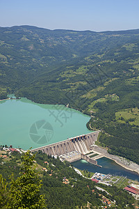 秘鲁Cac大坝 水力发电站发电厂工厂水电站环境保护涡轮电源线活力人工湖技术图片