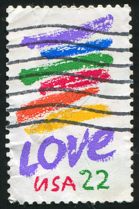 彩色条纹家庭感情海豹热情乐趣明信片邮票邮资相互性古董图片