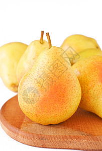 黄梨水果宏观白色饮食黄色营养图片