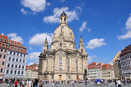 德国德累斯顿旅游文化遗产旅行游客房屋建筑风格教会风景蓝天图片