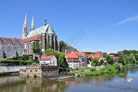 德国Goerlitz教会教堂风景高地尖塔建筑物天空游客旅游建筑学图片