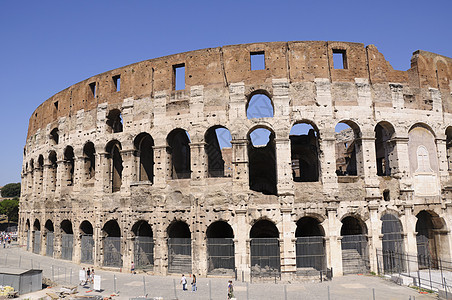 意大利罗马的巨集晴天文化遗产世界遗产街区蓝天历史竞技场都市中心风景图片