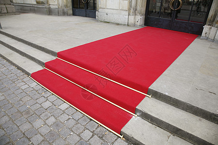 红地毯入口表演水平脚步文化夜生活天鹅绒娱乐剧院红色图片