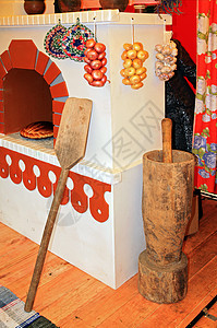 装饰俄罗斯炉灶浴缸澡堂文化温度村庄场景装饰品长椅房间房子图片
