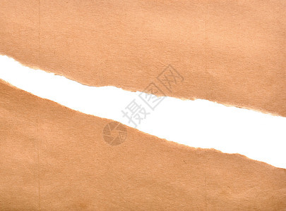 褐色包纸撕破滚动边缘盒子白色包装翻录展示货运纸盒卷曲图片