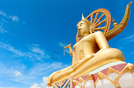 泰国佛像雕像寺庙信仰天空旅游神社蓝色艺术精神上帝旅行图片