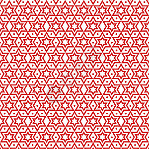 无缝无缝模式红色条纹绘画插图叶子星星装饰墙纸创造力背景图片