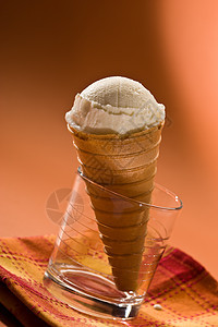 冰淇淋奶油甜点香草食物圣代小吃晶圆背景图片