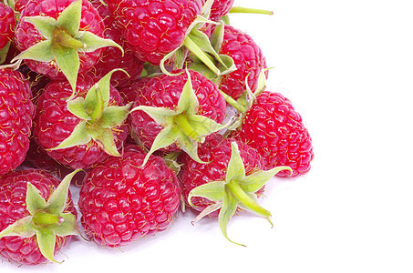 树莓草莓叶子水果饮食白色甜点食物覆盆子果味绿色活力图片