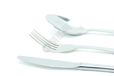 叉子 勺子和刀餐具奢华镜子银器命令晚餐午餐桌面环境工具背景图片