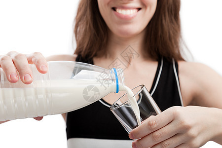 妇女饮奶产品杂货女性液体保健牛奶早餐节食重量瓶子图片
