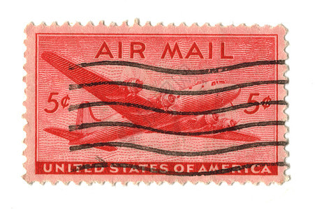 美国5%的旧邮邮票图片