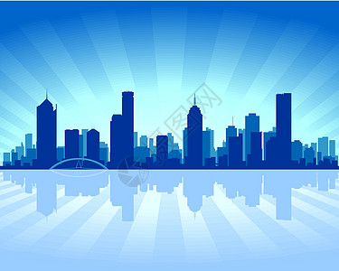 墨尔本天线刮刀蓝色海岸线摩天大楼天空旅行支撑市中心插图地标图片