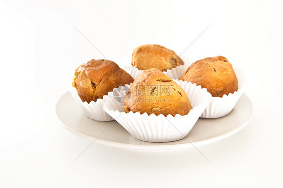 松饼白色小吃盘子款待派对陶瓷欢迎面包甜点时间图片