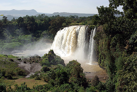 埃塞俄比亚的水滴落到埃塞俄比亚激流荒野风景森林背景图片
