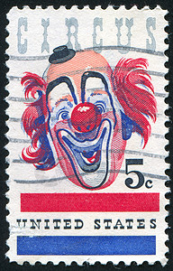 小丑孩子们明信片演员邮票历史性喜悦漫画民众艺术家信封图片
