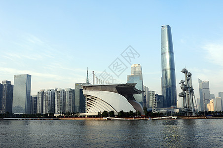 中国广州办公室天际反射商业全景中心游客建筑港口天空图片
