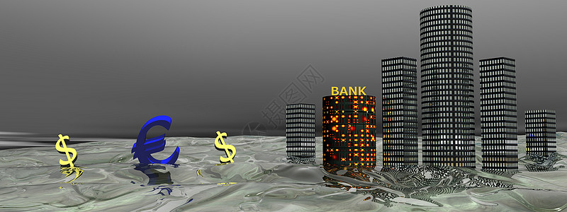 欧元和欧元大楼商业银行总部货币中心经济联盟蓝色地标天际图片