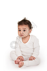 印度可爱的婴儿注意力男生童年情感生活孩子睡衣儿童白色男人图片