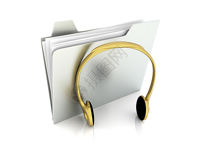 音乐文件夹电子产品娱乐白色档案配件喇叭目录列表耳机图片