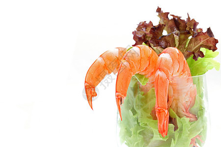 虾鸡尾酒营养玻璃沙拉食物尾巴动物饮食市场照片甲壳图片
