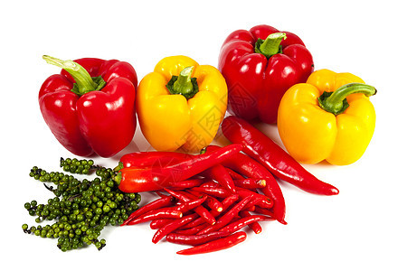 混合辣椒和胡椒白色种子香料绿色美食调味品红色植物胡椒子蔬菜图片