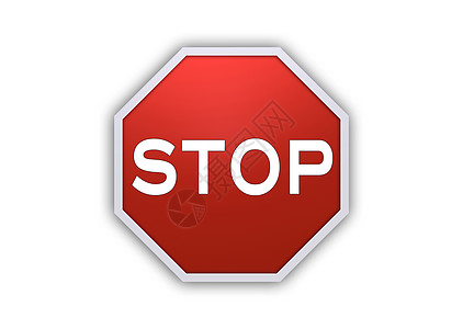 停止白色上孤立的符号红色危险语言警告数据速度街道圆圈自行车横幅图片