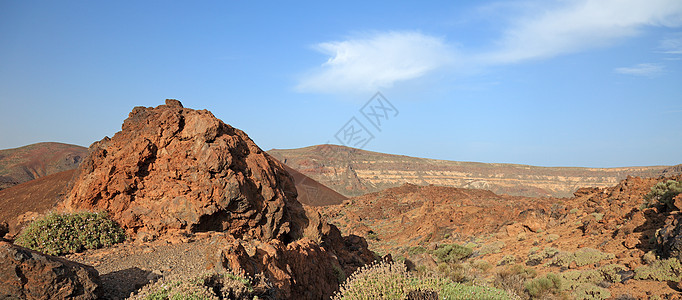 火山沙漠的全景 埃尔提德公园 特内里夫 卡纳公园沙漠阳光太阳编队旅行旅游火山假期国家图片