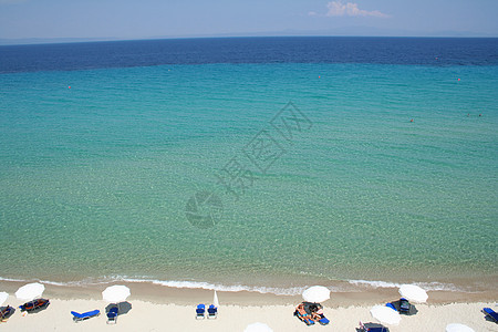 希腊 哈尔基迪基海滩水晶乐趣旅游旅行假期享受海岸娱乐水池游泳图片
