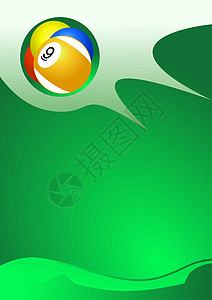 池球球矢量标签运动乐趣绿色插图夹子卡片爱好水池竞赛图片