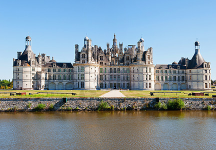 法国 查姆伯城堡全景背景图片