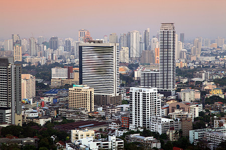 曼谷天线城市风景市中心天际建筑阳台技术景观交通基础设施天空摩天大楼图片