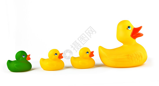 丑陋的鸭子绿色领导者玩具兄弟姐妹黄色个性小鸭子橡皮母亲图片