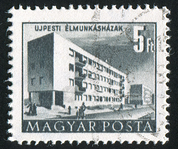 布达佩斯大楼古董邮票地标信封历史性房子吸引力明信片建筑海豹图片