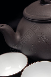 中国茉菊茶壶和杯子茉莉花输液植物茉莉叶子草本植物花瓣图片
