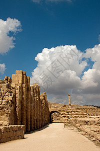 约旦 Jerash 河床图片