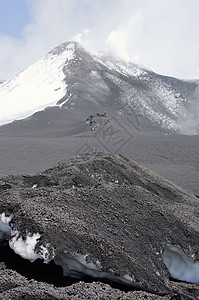 埃特纳火山风景场地全景土地石头天空乡村场景陨石岩石图片