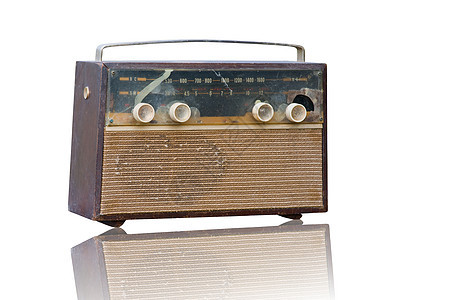古代传统无线电台晶体管调频频道扬声器立体声收音机电子产品音乐岩石拨号图片