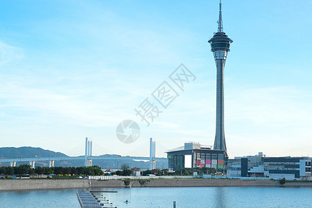 澳门城市风景 有著名的旅游塔台图片