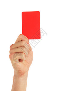 红卡歧视白色象征卡片裁判红色背景图片