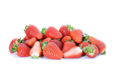 草莓饮食水果维生素食物健康白色营养背景图片